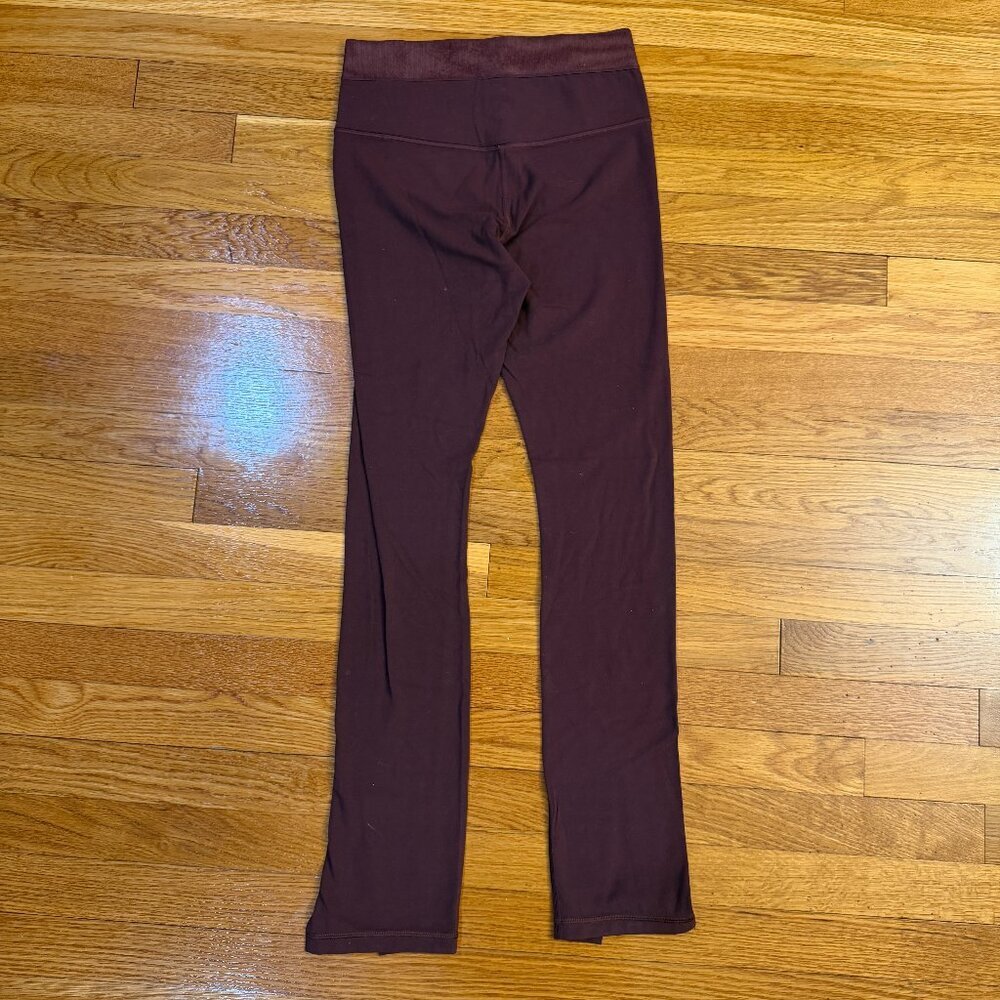 Athleta Aura Split Pant Dark Red/Burgundy/Wine - Size Small Flare Legging Pants - Picture 5 of 6
